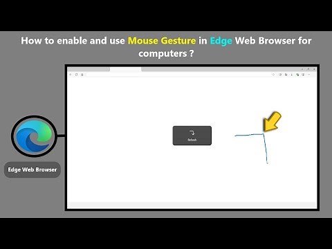 How to enable and use Mouse Gesture in Edge Web Browser for computers ?