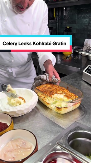 Delicious Celery, Leeks, and Kohlrabi Gratin Recipe