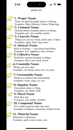 Types of nouns