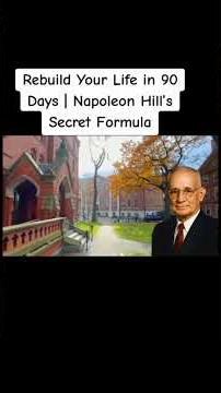 Rebuild Your Life in 90 Days | Napoleon Hill’s Secret Formula to Think and Grow Rich ⚡️
