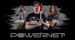 PowerNet Pro One Piece Softball Baseball Net, Portable Baseball Training Equipment, Hitting, Throwing & Pitching Net with Carrying Bag