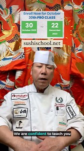 Classes are open for our Oct-Dec Professional Sushi Chef course! If you want to learn all the necessary skills to become a sushi chef in 2 months, click on the link in bio!🍣🐟 | Sushi Chef Institute