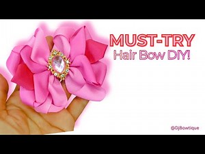 👉Easy Ribbon Hair Bow DIY | Step-by-Step Tutorial for Beginners😍