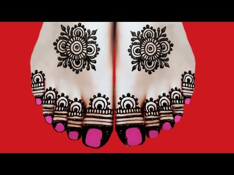 Easy mehndi designs for legs step by step / Pair mehandi design simple