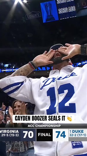 Cayden Boozer Secures ACC Championship for Duke