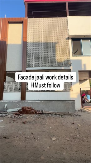 BRICK ARCHITECTS on Instagram: "Facade jaali work for elevation… #facade #jaali #terracota #metal #chemical (Elevation work in bhopa ,elevation design,designer,site work,details ,brick architects)"