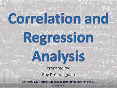 Correlation and Regression Analysis | TAGALOG