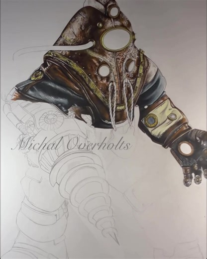 Little #workinprogress #bioshock #drawing I’m working on. #art #artist