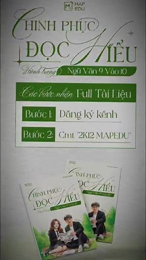 Tặng Ebook: CHINH PHỤC ĐỌC HIỂU - Hành trang Ngữ Văn 9 Vào 10 #mapeduthcs #2k12 #nguvan9 #ebook