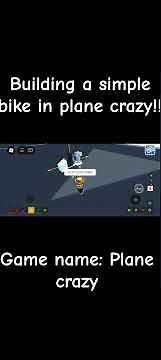 How to make a simple bike in plane crazy!! #shorts #roblox #planecrazy #edit #build #bike