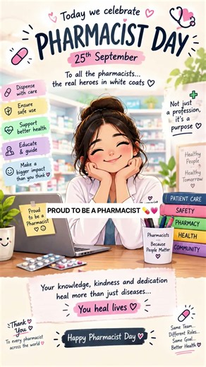 💊 Happy Pharmacist Day 2026 💗 | Proud to Be a Pharmacist 👩‍⚕️✨ #PharmacistDay # #worldpharmacistsday