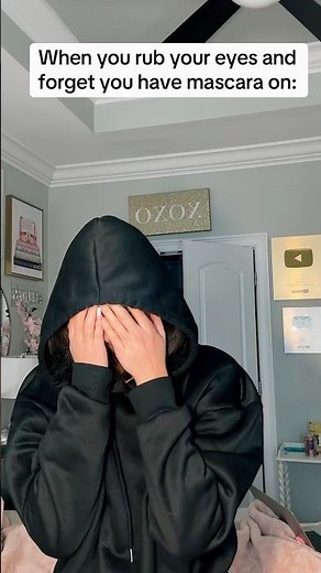 When you rub your eyes with mascara on 😭😭