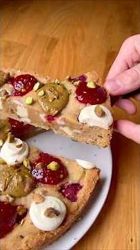 Cookie Pizza Framboise Chocolat Blanc Pistache | Recette Cookie Géant avec Ganache Chocolat Blanc