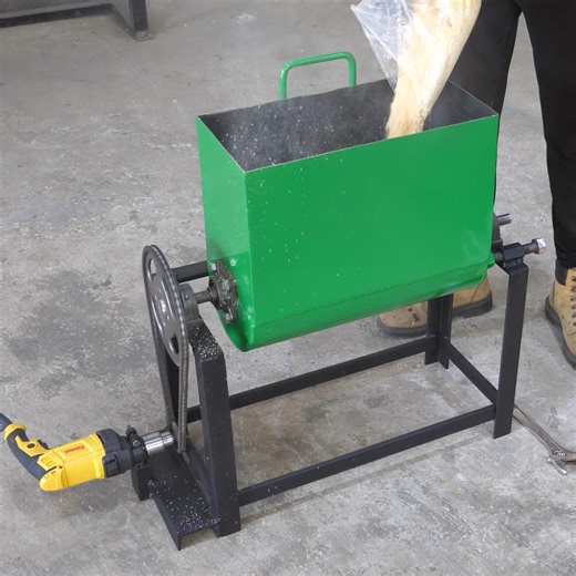 How To Make A Homemade Feed Mixer Machine Using Drill Machine Hello Everyone! Today I show you how to make a homemade feed mixer machine using drill machine. This diy feed mixer machine can be very easily made at home. This homemade feed mixer machine is very cheap to make. I used scrap metals to make this diy feed mixer machine. This diy feed mixer is very useful for making poultry feed, animal feed, chicken feed, fish feed. I used drill machine to power this homemade feed mixer machine. I step