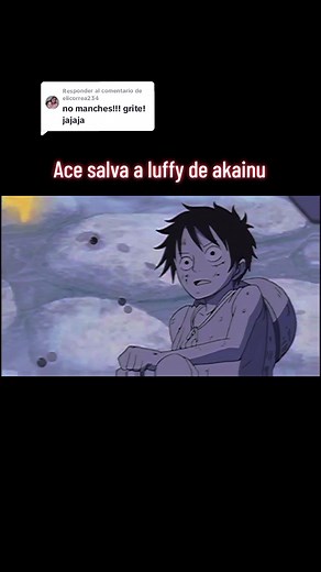 Ace enfrenta a Akainu para proteger a Luffy
