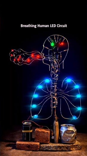 Human Body Breathing LED Circuit Project