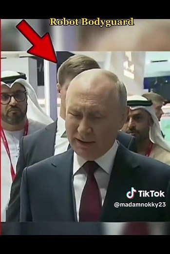 #Elon Musk # Putin# Sheikh of Bahrain# Protected by his Humanoid Robot Bodyguard#AI#Alien-ufo community#fyp