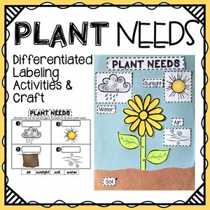 "Plant Needs" Labeling Activities and Crafts