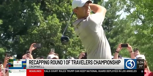 Top golfers shine in first round of Travelers Championship at TPC River Highlands