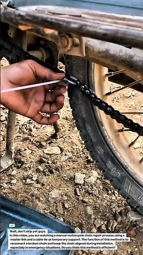 Motorcycle Chain Repair Process | Manual Master Link Installation.