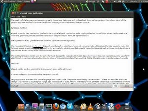 eSpeak Speech Synthesizer