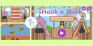 Level 6 Phonics Hook a Duck Reading Game