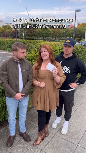 386K views · 10K reactions | Asking Brits to pronounce difficult US city names, featuring special guests Josh & Jase!! Let’s see how they do!!  Josh From England The Accent Guy #pronunciation #us #cities #uscities #funny #ukvsusa #britishvsamerican | Amber Kacherian | Facebook