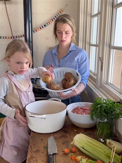 Delicious Family Cooking in a Rustic Kitchen