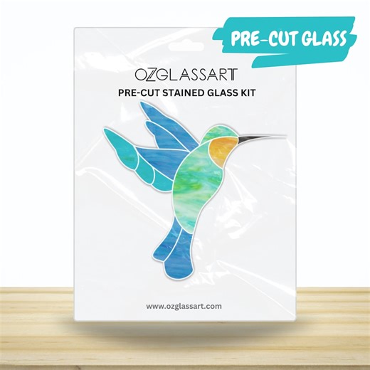 Precut Hummingbird Stained Glass Kit: DIY Beginner Project - Etsy