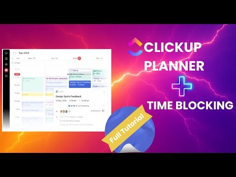 ClickUp 4.0 Planner + Time Blocking: Colour Coding & Recurrence with Google Calendar Integration