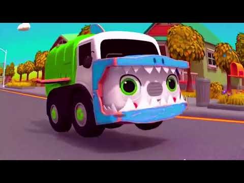 Wheels On The Bus Monster Fire Truck is Here 🔥🚒 | Toy Monster Truck Ride | FX Remix Effects