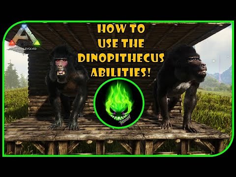 ARK - HOW TO USE THE DINOPITHECUS ABILITIES (INCLUDING CLIMBING)!