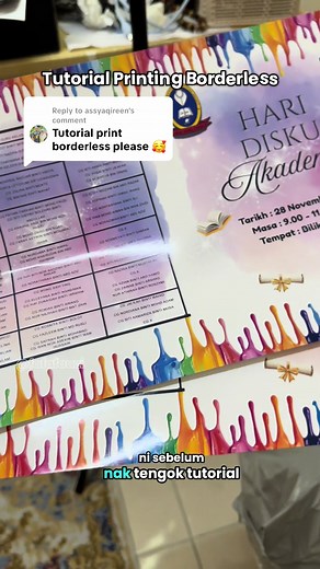 Tutorial Print Borderless Menggunakan Printer Epson