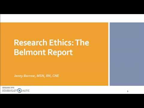 Research Ethics: The Belmont Report