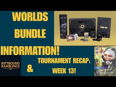 Worlds Bundle Information & Order Date! Tournament Recap Week 13!