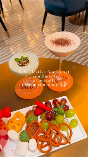Club 5 on Instagram: "If Christmas had a flavour… this would be it 🎄 Two festive cocktails to sip, warm chocolate fondue to dip, and all the holiday feels in one set for just $38++ per set. 🍹🍫 Book your table now at @club5sg or buy it via eShop to gift someone a sweet sippable Christmas surprise!"