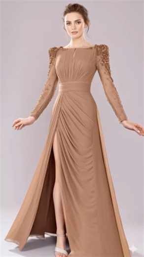 5 Renk Drapeli Yırtmaçlı Abiye | Elegant Slit Evening Dress Collection