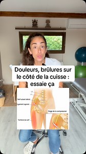 Je te donne un exercice d’étirement du psoas et d’ouverture du pli inguinal pour soulager tes douleurs sur le côté de la cuisse dues au nerf cutané latéral de la cuisse. | KinéMargaux