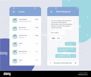 Vector phone chat interface. Short message service bubbles Stock Vector Image & Art - Alamy