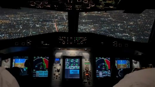 1K views · 11 reactions | Iran Air ATR 72 600 s Night Landing Cockpit...