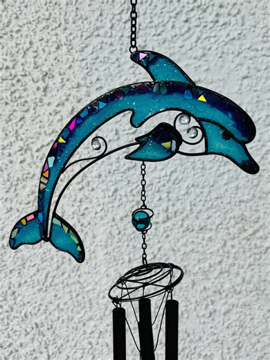 Dolphin.. Blingthingzbylori .. Whirligigs Wind Spinner .. Dolphin Suncatcher.. Dolphin Wind Chime .. Gift for Home .. Tropical Items - Etsy
