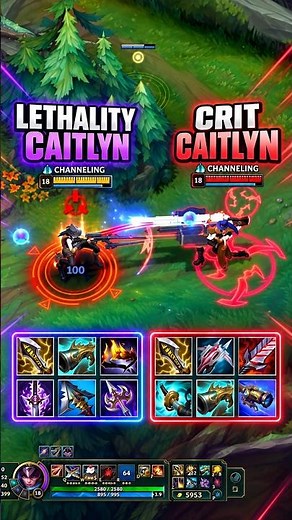 LETHALITY CAITLYN vs CRIT CAITLYN #leagueoflegends