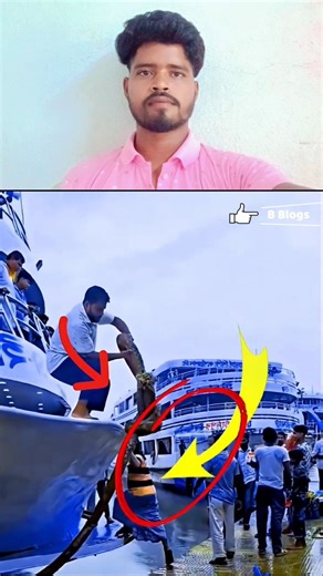 Be careful when boarding the ship, as the surface is slippery, and haste can cause those who are not careful to fall. 😱 #SafetyAlert #safety #safetyfirst #careful #ship #boarding #risk | B Blogs