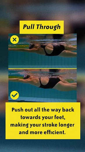 The pull-through is the most powerful phase of the freestyle stroke. It’s starts after the catch when the hand is almost in line with the shoulder. Technically it is the easiest part of the stroke. Unfortunately, it comes after the most technical part, the catch. Because of this you may tend to pull-through sub optimally. This can lead to a heavy feeling in your stroke or the feeling of slipping through the water. #swim #swimcoach #swimlife #swimminglessons #swimrun #swimtraining #trilife #swimg