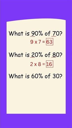 Mathematics hack! #math #maths #percent #lifehack