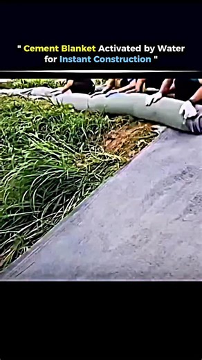 @solved_science | A cement blanket activated by water is an innovative construction material that combines flexibility with rapid hardening capability, ideal... | Instagram