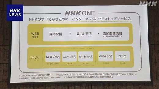 NHK発表 10月開始の新たなネットサービス名称は「NHK ONE」 | NHKニュース