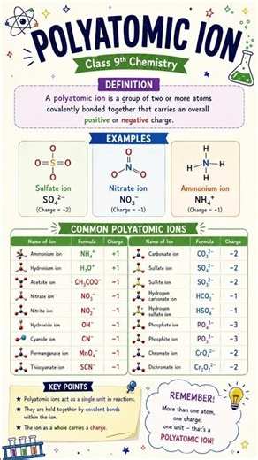 #polyatomic ion defination with examples #