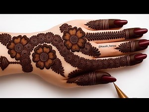 Very simple unique style mehndi design for back hand|new easy mehndi design 2025 | mehandi designs|