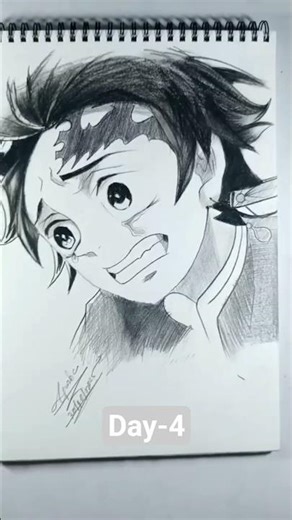 tanjiro drawing short video 🤔